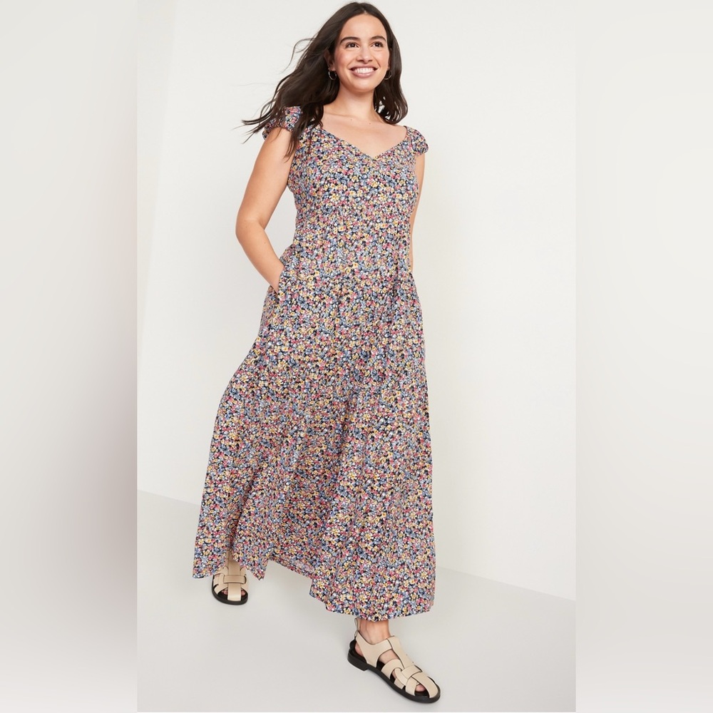 Tiered All-Day Fit &amp; Flare Maxi Dress for Women